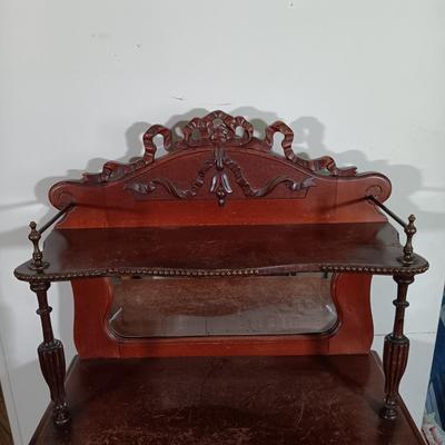 LOT 35L: Antique Dressing Stand with Drop-Front Desk