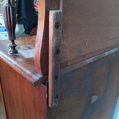 LOT 35L: Antique Dressing Stand with Drop-Front Desk