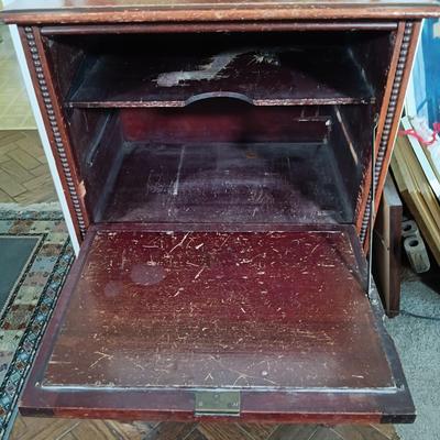 LOT 35L: Antique Dressing Stand with Drop-Front Desk
