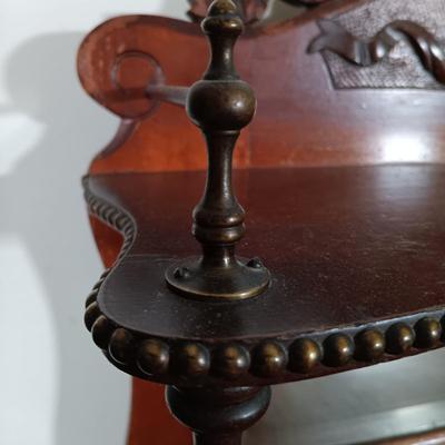 LOT 35L: Antique Dressing Stand with Drop-Front Desk