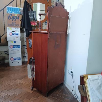 LOT 35L: Antique Dressing Stand with Drop-Front Desk