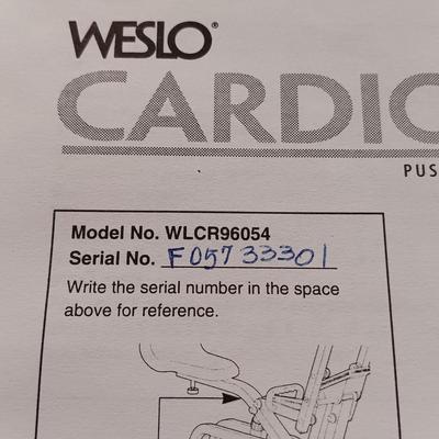 LOT 36B: Weslo Cardio Glide Plus Exercise Machine
