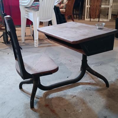 LOT 40B: Vintage School Desk