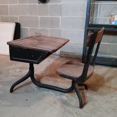 LOT 40B: Vintage School Desk