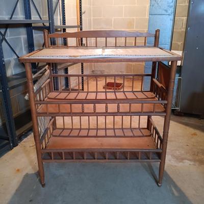 LOT 81B: Vintage Oak Hill Baby Changing Stand