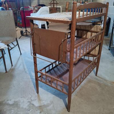 LOT 81B: Vintage Oak Hill Baby Changing Stand