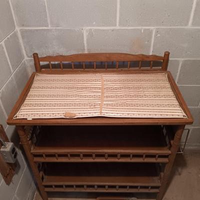 LOT 81B: Vintage Oak Hill Baby Changing Stand