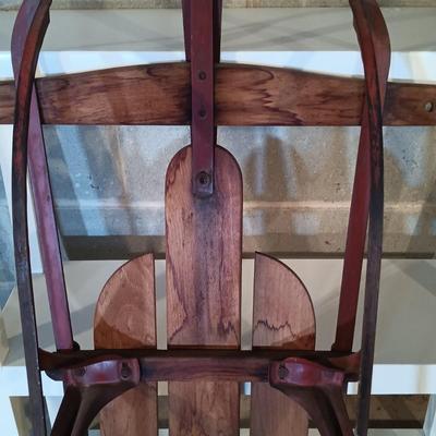 LOT 83B: Vintage Metal and Wood Snow Sled
