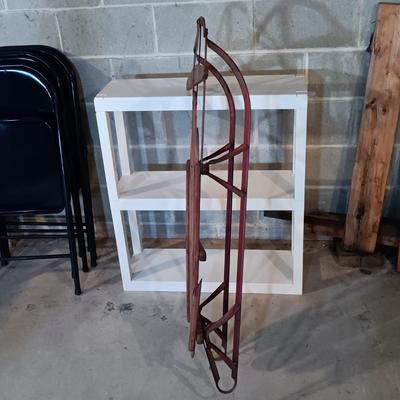 LOT 83B: Vintage Metal and Wood Snow Sled