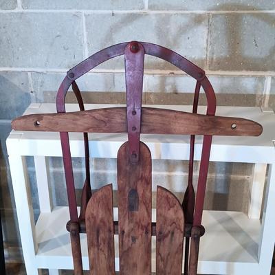 LOT 83B: Vintage Metal and Wood Snow Sled
