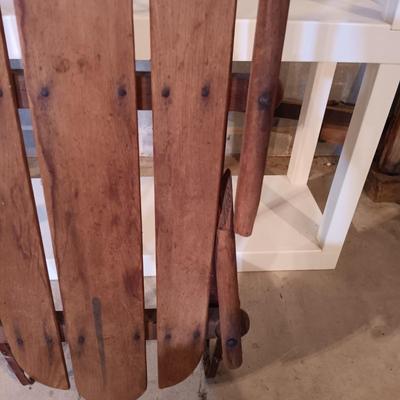 LOT 83B: Vintage Metal and Wood Snow Sled