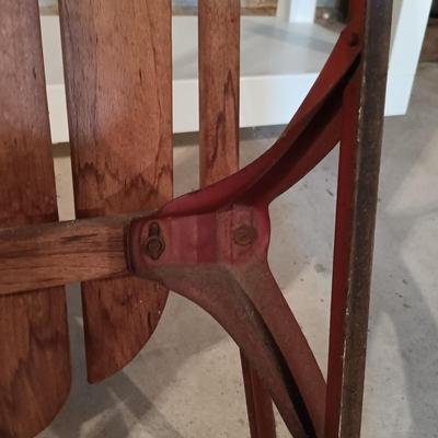 LOT 83B: Vintage Metal and Wood Snow Sled