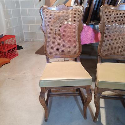LOT 85B: Set of (3) Coronet Wonderfold Foldable Cane Back Chairs by Norquist Products