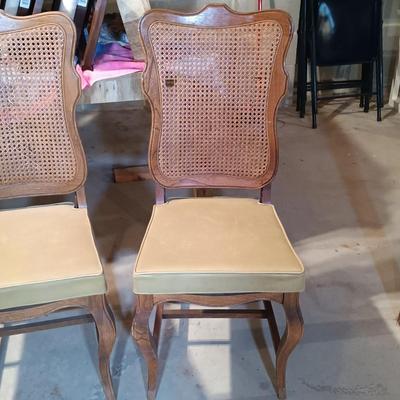 LOT 85B: Set of (3) Coronet Wonderfold Foldable Cane Back Chairs by Norquist Products