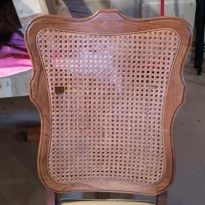 LOT 85B: Set of (3) Coronet Wonderfold Foldable Cane Back Chairs by Norquist Products