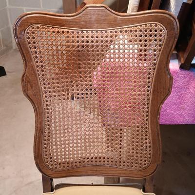 LOT 85B: Set of (3) Coronet Wonderfold Foldable Cane Back Chairs by Norquist Products