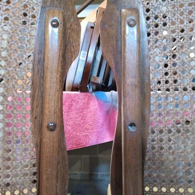 LOT 85B: Set of (3) Coronet Wonderfold Foldable Cane Back Chairs by Norquist Products