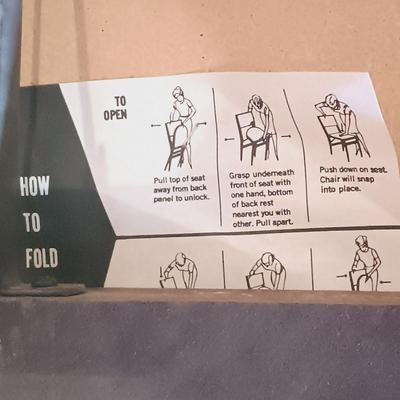 LOT 86B: Set of (6) MCM Stakmore Co Foldable Chairs