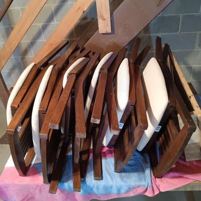 LOT 86B: Set of (6) MCM Stakmore Co Foldable Chairs