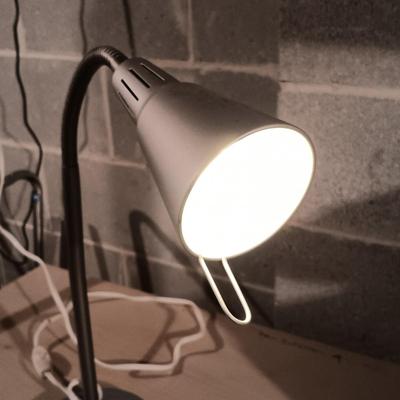 LOT 88B: Ikea Desk and Lamp with Wood Stool