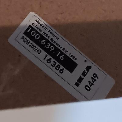LOT 88B: Ikea Desk and Lamp with Wood Stool