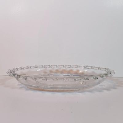LOT 90B: Etched Gold-Tone Serving Dish, JLMENAU Blue Porcelain Dish with Metal Plate, Silver Overlay Plates & More