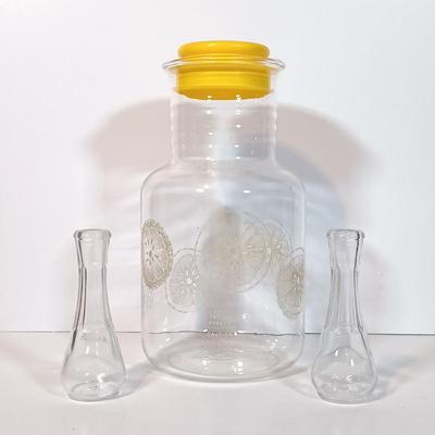 LOT 92B: Space Age Milano Lucite Cheese Tray, Victoria Cast Iron Tortilla Press, Pyrex Juice Carafe & More
