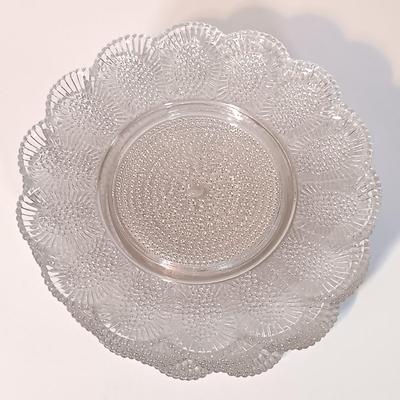 LOT 94B: Andrea by Sadek Casserole Dishes, Indiana Glass Hobnail Plates, Indiana Glass Wild Rose Pattern Plates & More