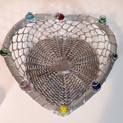LOT 96B: Large Collection of Candles, Wire Metal Baskets & Glass Candle Holders