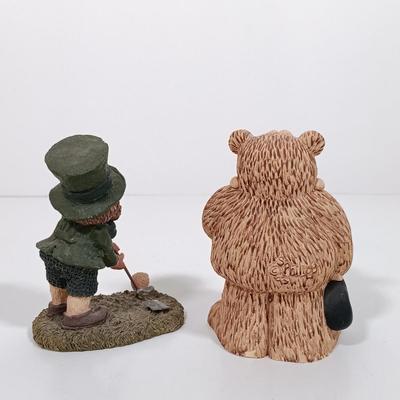 LOT 98L: Vintage Clay Art Woman Selling Fruit, Wood Folk Art Cat, Cantala Fiber Coasters & More