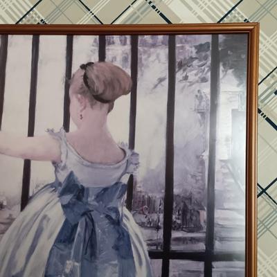 LOT 203L: Framed Print of Edouard Manet's The Railway from the 1998 National Gallery of Art Exhibition