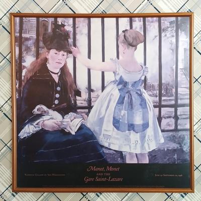 LOT 203L: Framed Print of Edouard Manet's The Railway from the 1998 National Gallery of Art Exhibition