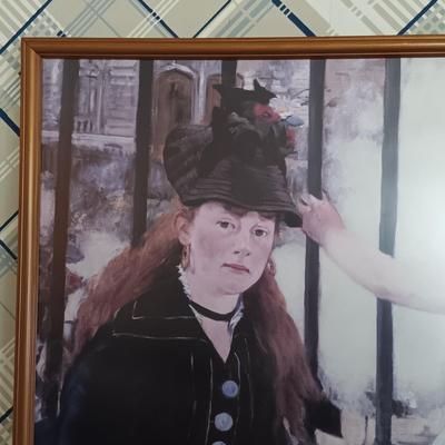 LOT 203L: Framed Print of Edouard Manet's The Railway from the 1998 National Gallery of Art Exhibition