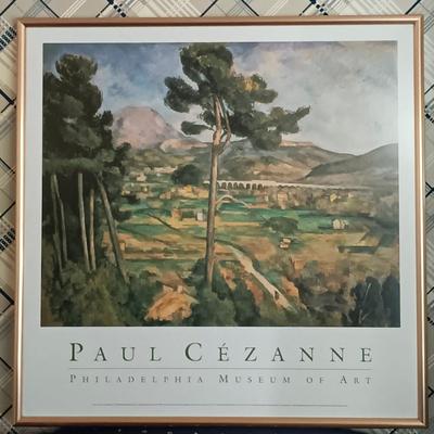 LOT 204L: Framed Print of Paul Cézanne's Landscape with Viaduct from The Philadelphia Museum of Art 1996 Exhibition