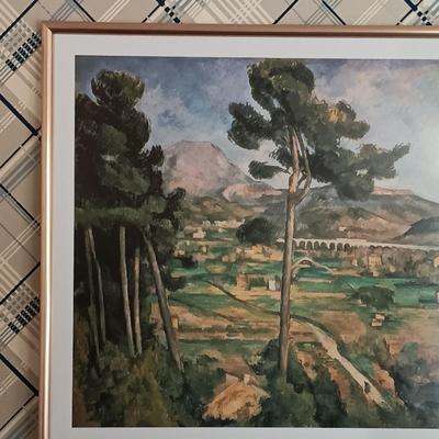 LOT 204L: Framed Print of Paul Cézanne's Landscape with Viaduct from The Philadelphia Museum of Art 1996 Exhibition