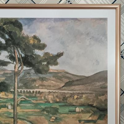 LOT 204L: Framed Print of Paul Cézanne's Landscape with Viaduct from The Philadelphia Museum of Art 1996 Exhibition