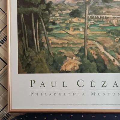 LOT 204L: Framed Print of Paul Cézanne's Landscape with Viaduct from The Philadelphia Museum of Art 1996 Exhibition
