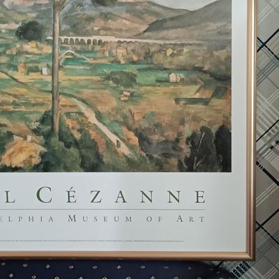 LOT 204L: Framed Print of Paul Cézanne's Landscape with Viaduct from The Philadelphia Museum of Art 1996 Exhibition