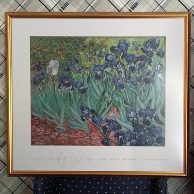 LOT 205L: Framed Print of Vincent Van Gogh's Irises from The J. Paul Getty Museum