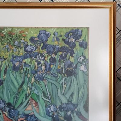 LOT 205L: Framed Print of Vincent Van Gogh's Irises from The J. Paul Getty Museum
