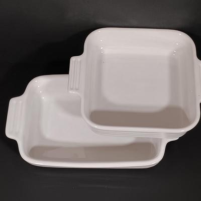 LOT 206K: Set of White Dishes - Le Creuset, Mikasa, Pfaltzgraff & More