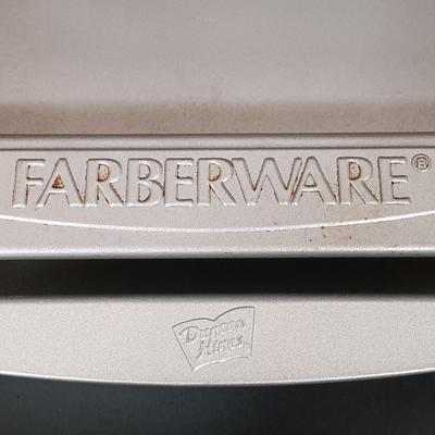 LOT 210K: Pyrex Stacking Mixing Bowls, Farberware Sheet Pan, Wilton Loaf Pan & More