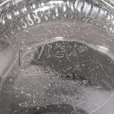 LOT 210K: Pyrex Stacking Mixing Bowls, Farberware Sheet Pan, Wilton Loaf Pan & More