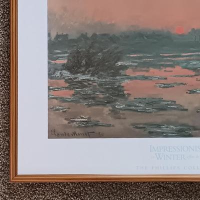 LOT 217L: Framed Print of Claude Monet's Sunset on the Seine from The Phillips Collection