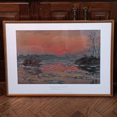 LOT 217L: Framed Print of Claude Monet's Sunset on the Seine from The Phillips Collection