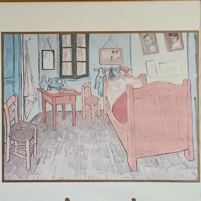LOT 219L: Framed Print of Vincent Van Gogh's La Chambre De L'artiste