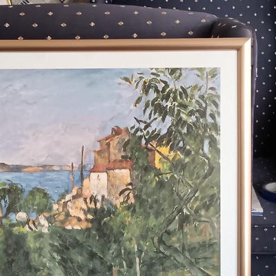 LOT 220L: Framed Print of Paul Cezanne's Landscape, Study After Nature From The Philadelphia Museum of Art 1996 Exhibition