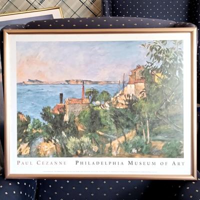 LOT 220L: Framed Print of Paul Cezanne's Landscape, Study After Nature From The Philadelphia Museum of Art 1996 Exhibition