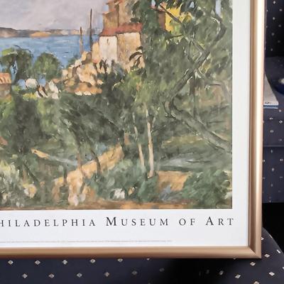 LOT 220L: Framed Print of Paul Cezanne's Landscape, Study After Nature From The Philadelphia Museum of Art 1996 Exhibition