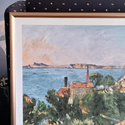 LOT 220L: Framed Print of Paul Cezanne's Landscape, Study After Nature From The Philadelphia Museum of Art 1996 Exhibition